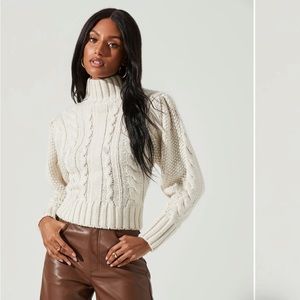 HAISLEY CABLE KNIT TURTLENECK SWEATER